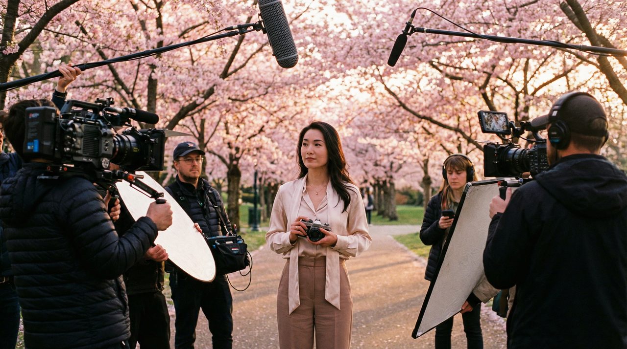 校花写真传媒演示：专业摄影棚拍摄