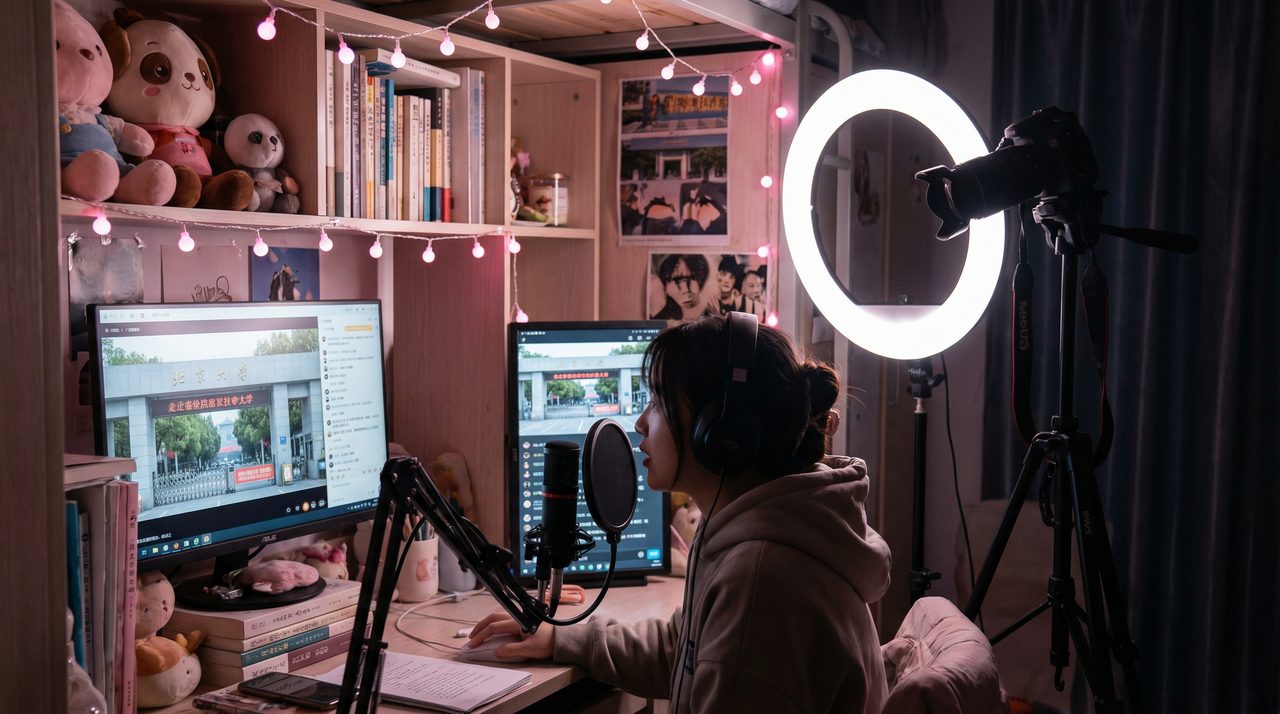 校花传媒直播：校园生活传媒直播间